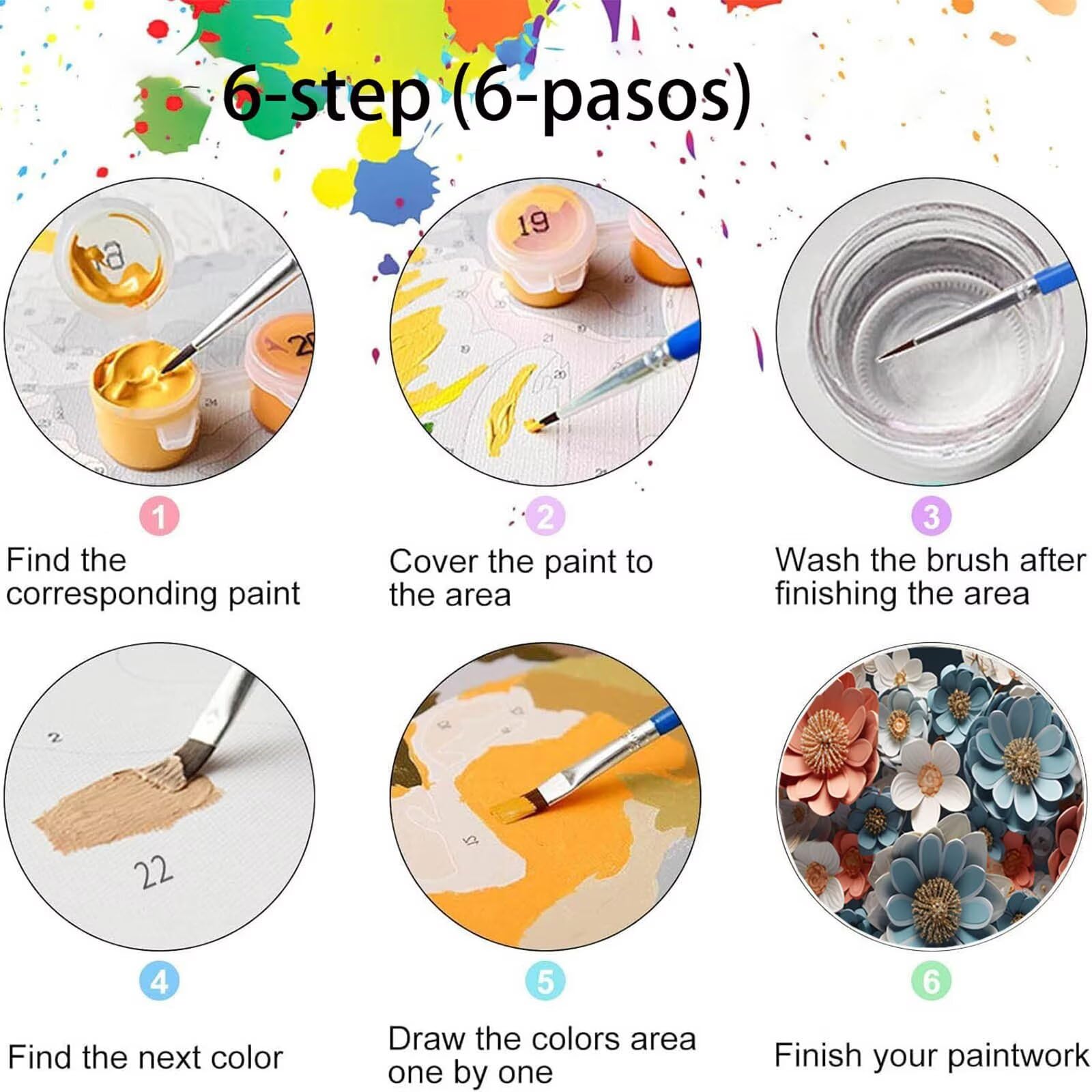 Pintar por Numeros Adultos Flor, Pintar por Numeros Niños Kit Manualidades Adultos Planta Cuadros para Pintar por Numeros Pintura Acrílico, Cuadros Decorativos Regalos Para Mujer 80X160cm 7w-Z-6