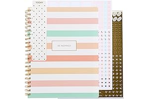 18-Month Mom Planner: Pastel Stripes for Women, Moms, Work, and School