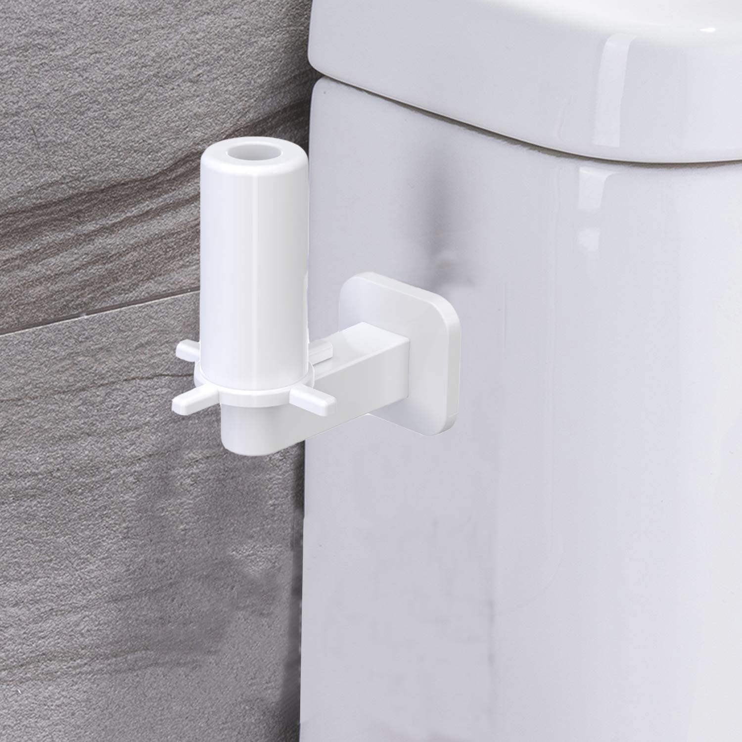 Self Adhesive Toilet Paper Holder No Drilling, White — Amazon image 3