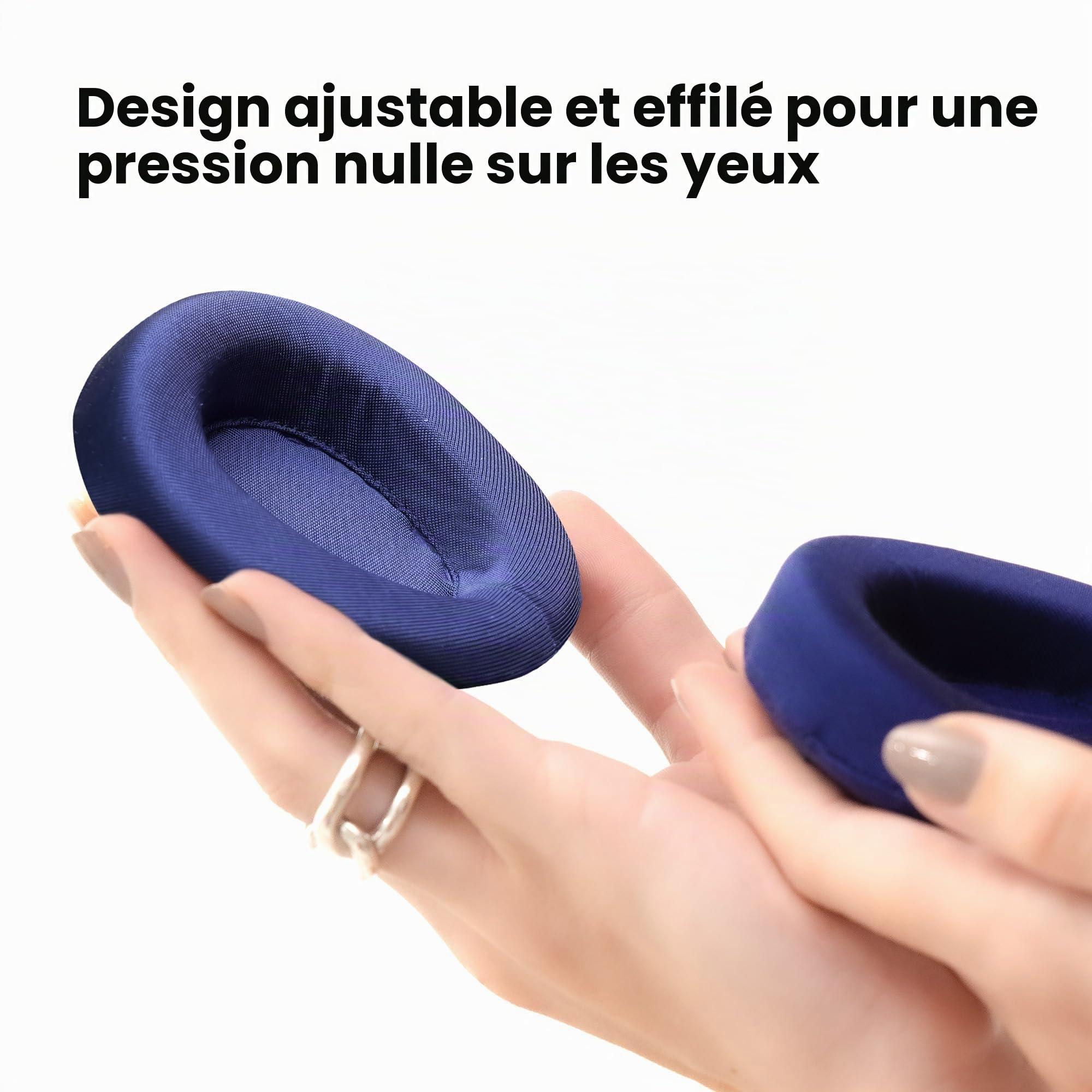 Manta Masque de sommeil pour les yeux en soie de qualité supérieure 22 mommes, conçu pour un confort occultant, respirant et lavable, ajustement réglable - Violet