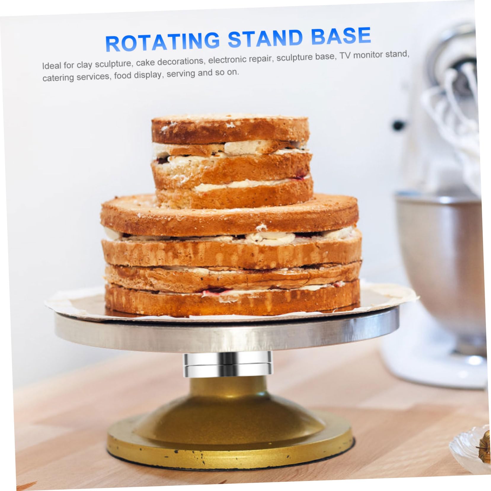 TOPBATHY 15piezas Plato Giratorio Para Tartas Base De y Rodamiento De Soporte Para Decoración De Pasteles y Exhibición De Comida De Rotación Para Cocinas