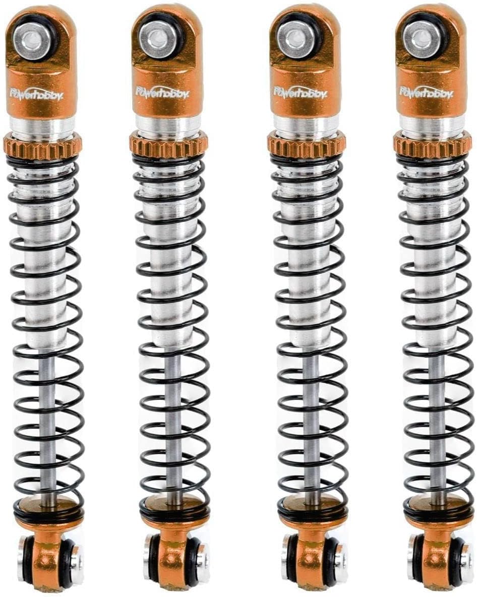 Powerhobby 1/24 Axial SCX24 Aluminum 54mm Long Travel Shocks (Black)