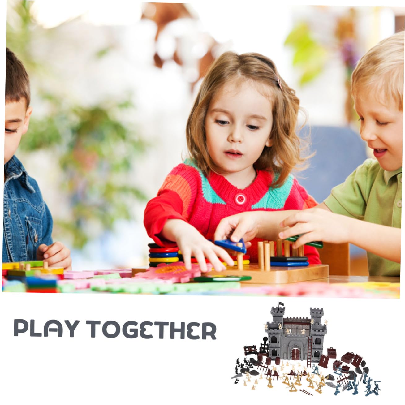 Uonlytech Set di Giocattoli da Costruire a Tema Pirata, Fortezza Medievale, 310 Pezzi, Plastica, Accessori Inclusi, per Ragazzo Ragazza, Compleanno e Natale