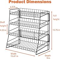 Vista 2 de Estante de exhibición del caramelo, soporte de exhibición del estante del bocadillo, tenedor del microprocesador de alambre para la encimera