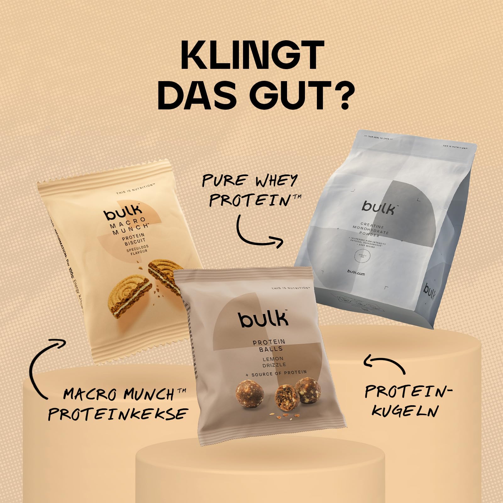 Bulk Macro Munch Protein Riegel, Wenig Zucker, Karamellisierter Apple Crumble, 62 g, Box mit 12 Riegeln