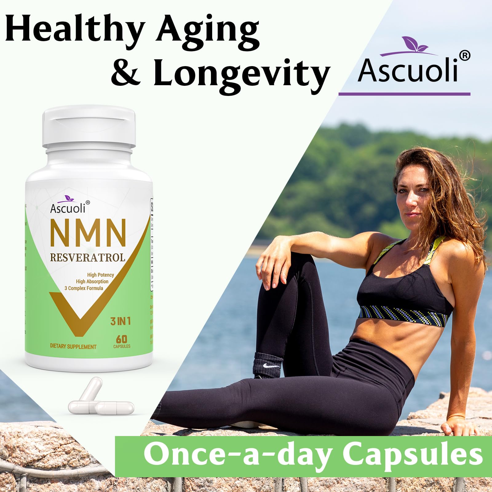 99% Pure NMN Resveratrol 1150mg per Serving, 3-in-1 NMN Supplement, 60 Caps — Amazon image 7