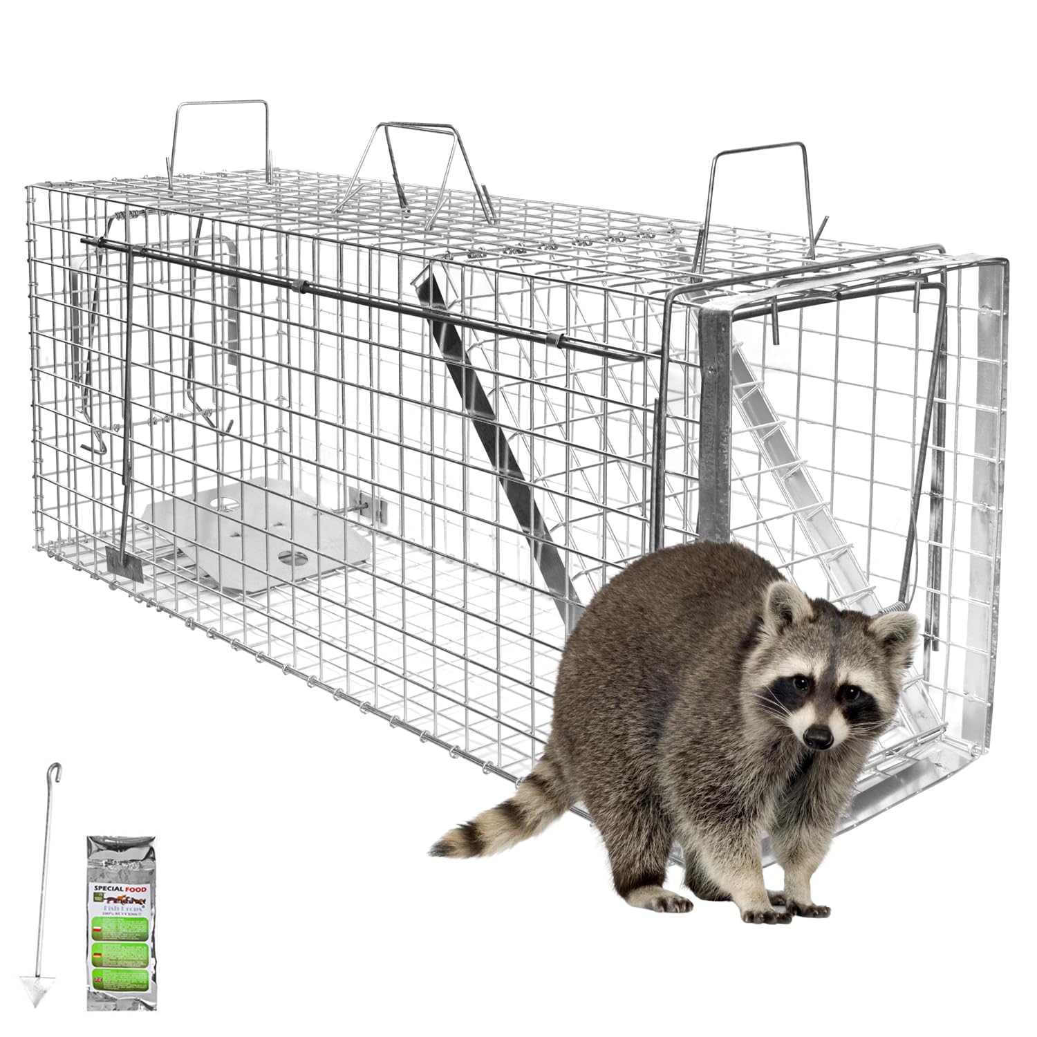 Petigi Gabbia Trappola per Animali Talpa Ratto Mouse Topo Nutria 105 x 34 x 42 cm