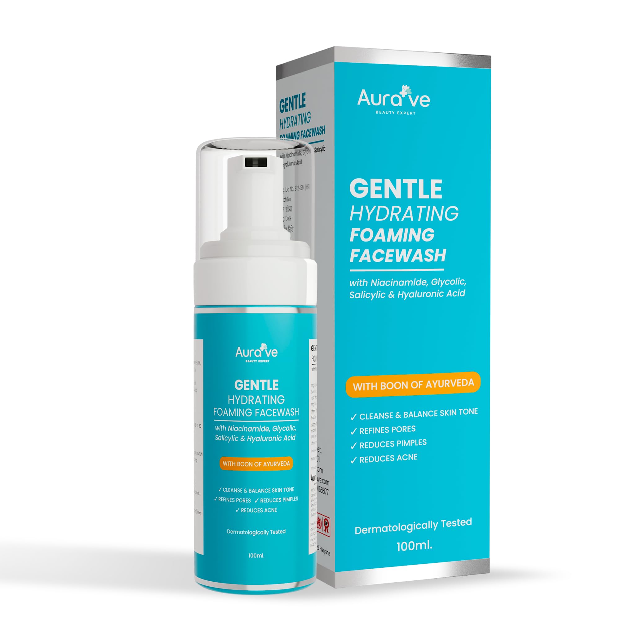 Aura+ve Gentle Hydrating Foaming Face wash