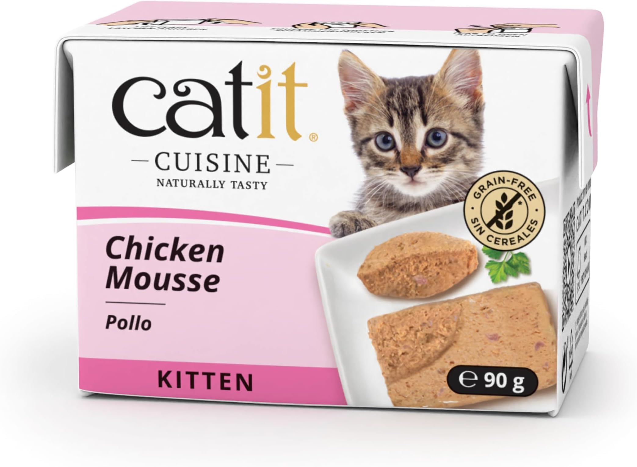 Catit Recipes Cuisine Kitten Junior Chicken Mousse, 90 g (Pack of 6)