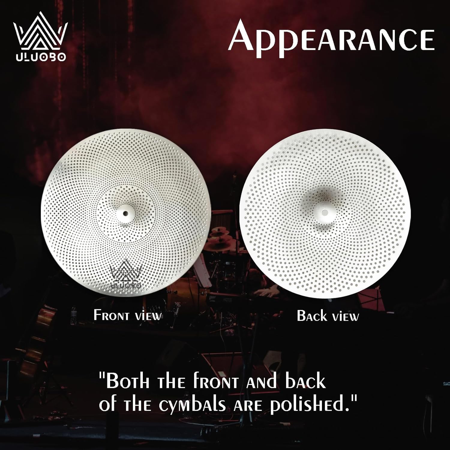 Cymbale Hi Hat de 33 cm, cymbale silencieuse à faible volume pour la pratique (1 pièce, argenté)