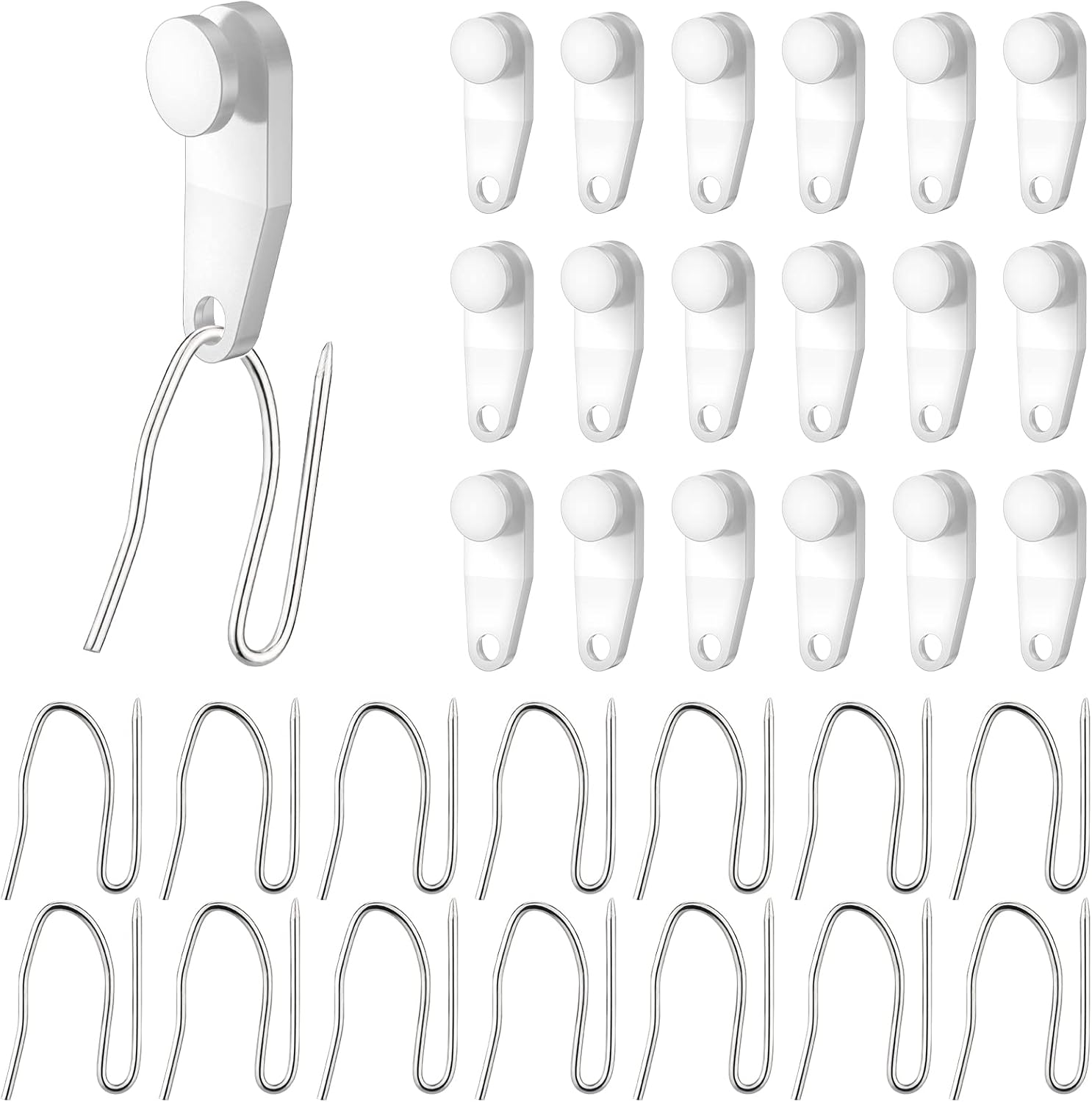 Traverse Rod Slides, 50Pair Replacement Snapin Traversing