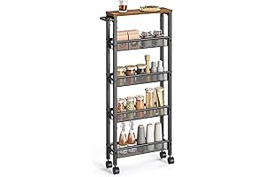 VASAGLE 5-Tier Standing Spice Rack: Maximize Storage with Minimum Space
