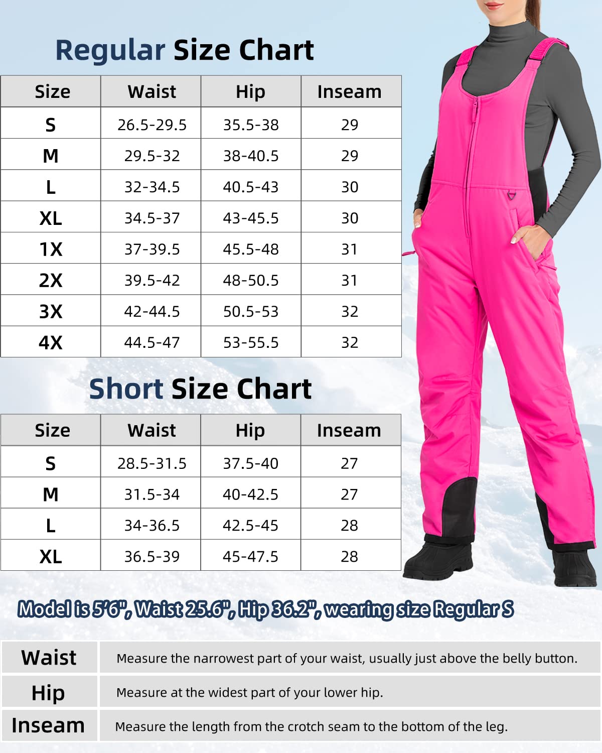 Sportneer Pantalon Nieve Mujer Pantalon Esquí Mujer Impermeables Ropa Nieve Mujer Térmicos Pantalon Montaña Monos para Exteriores Snowboard Invierno Calentar Pantalones con Peto Trekking Softshell
