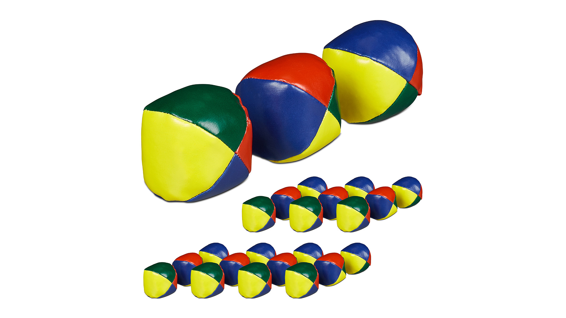 Lot De 5 Balles De Jonglage Débutant – Sacs Ronds 5 Cm Motifs Mignons, Remplis Sable, Couleurs Vives Rouge Jaune Bleu Vert Orange