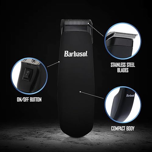 Miniatura 3 de Barbasol - Recortador de retoque para hombres, recortadora de barba y cabello de precisión Xtreme compacta con cuchillas de acero inoxidable y 3