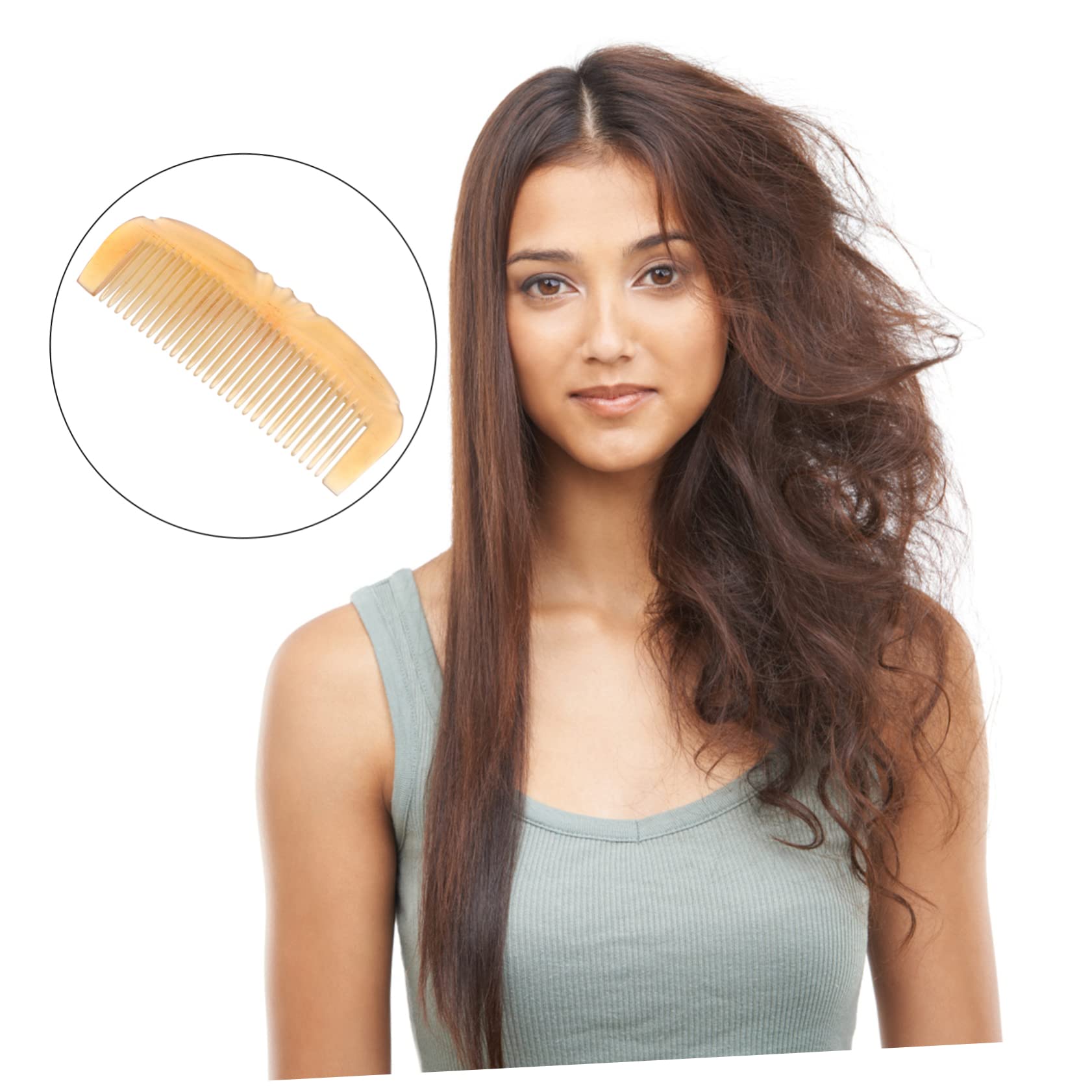 FOMIYES 3piezas Peine De Cuerno De Oveja Natural Para Masaje y Desenredo Del Cabello y Antiestático Para Hombres y Mujeres
