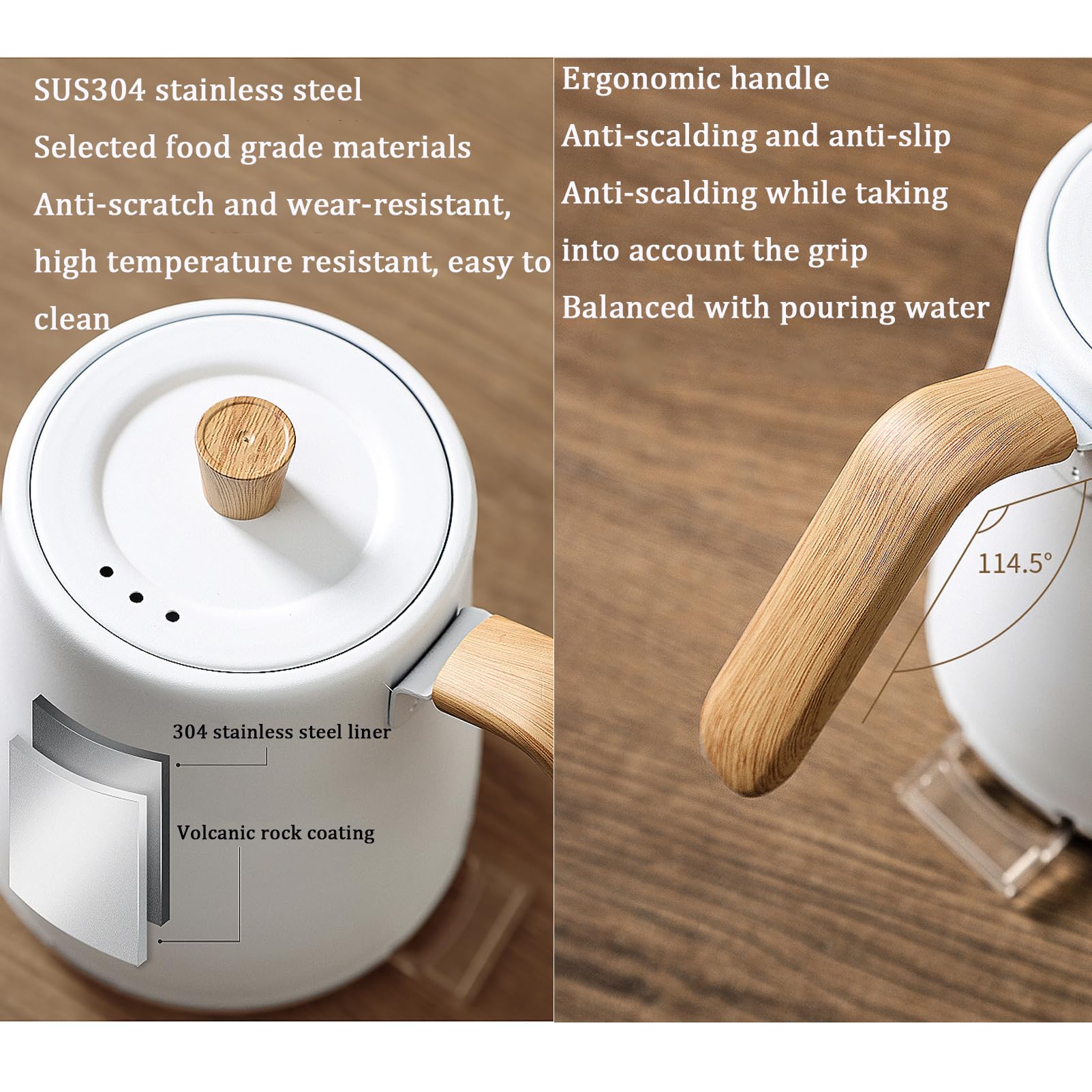 Hervidor Eléctrico de Ebullición Rápida, Hervidor de Ebullición Rápida de Acero Inoxidable 304, 800 Ml, 1000 W, Protección de Ebullición en Seco Y Apagado Automático para Té de Agua Caliente O