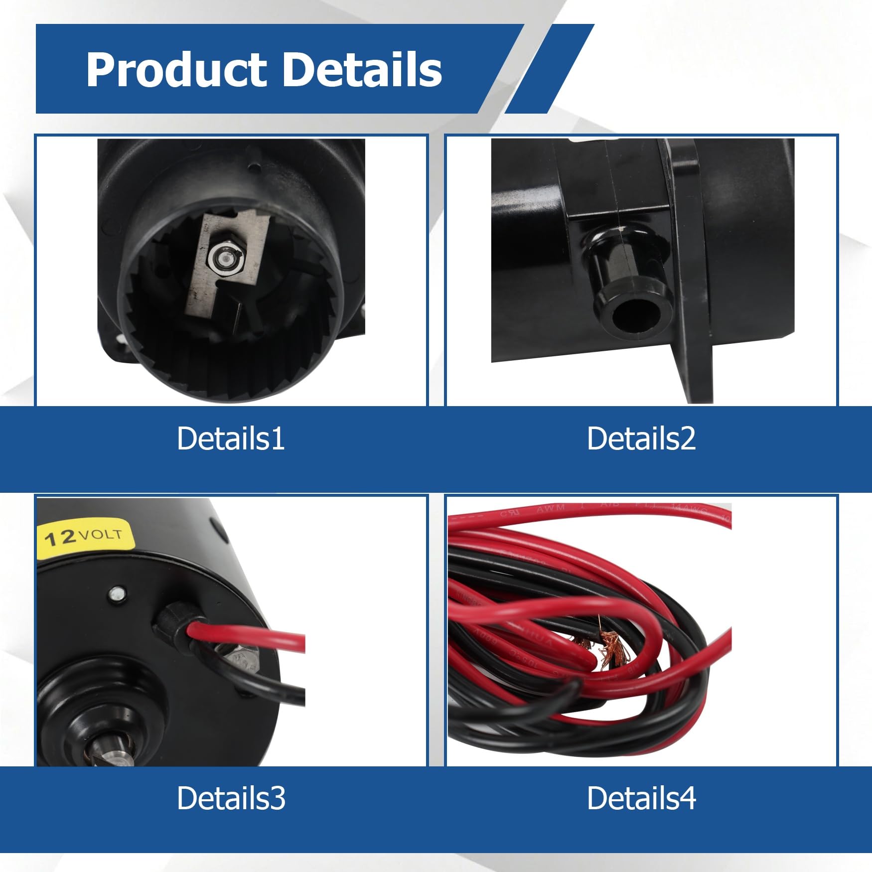 WFLNHB Kit de submontaje de macerador de inodoro eléctrico marino de repuesto para Jabsco 37010-Series 12 voltios 37041-0010