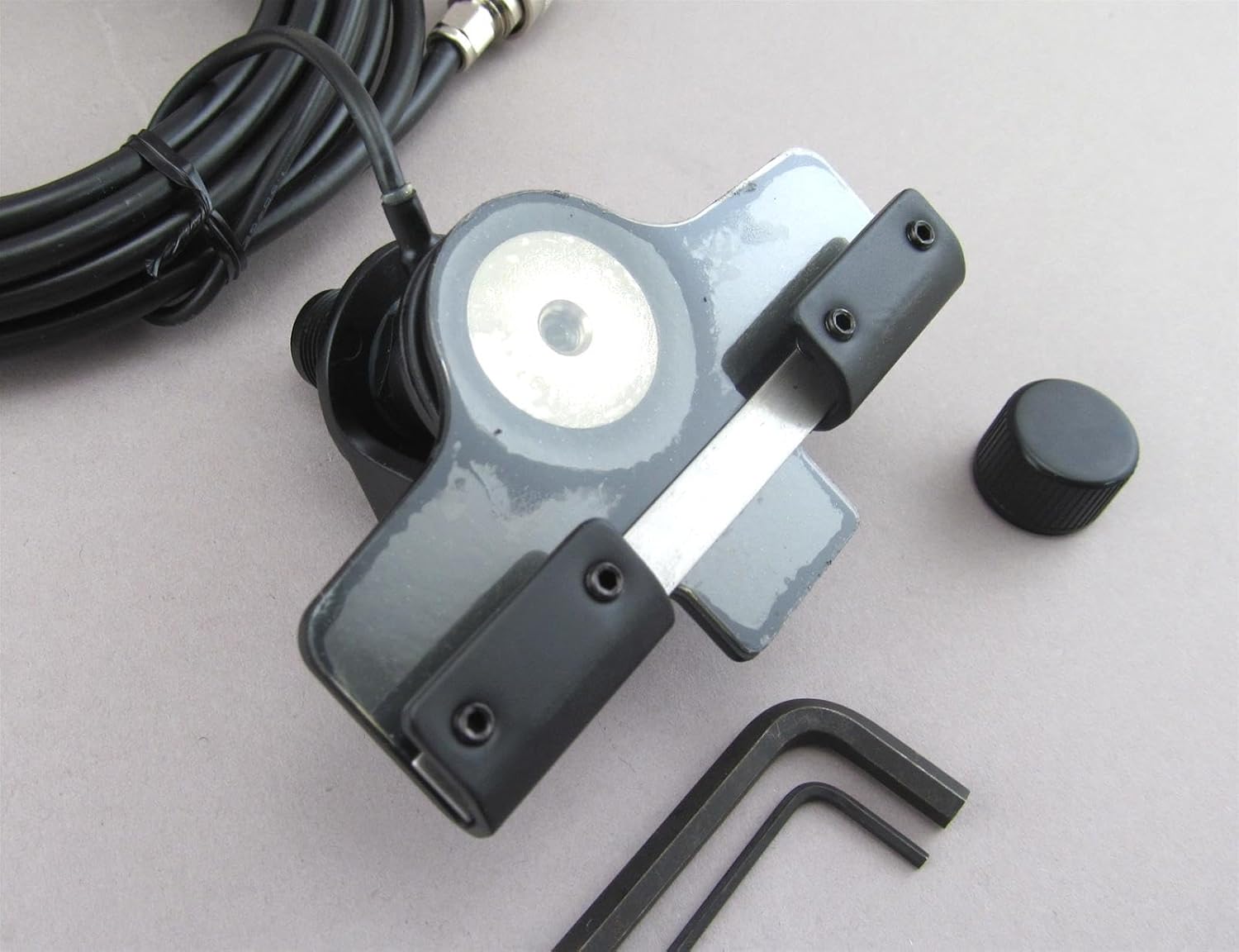 Comet HD-5M Adjustable Mobile Antenna Lip Mount for Ham Radio Operators with Heavy Duty Construction Secure Multi-Angle Positioning Universal Fit Design and Reliable Vehicle Antenna Support