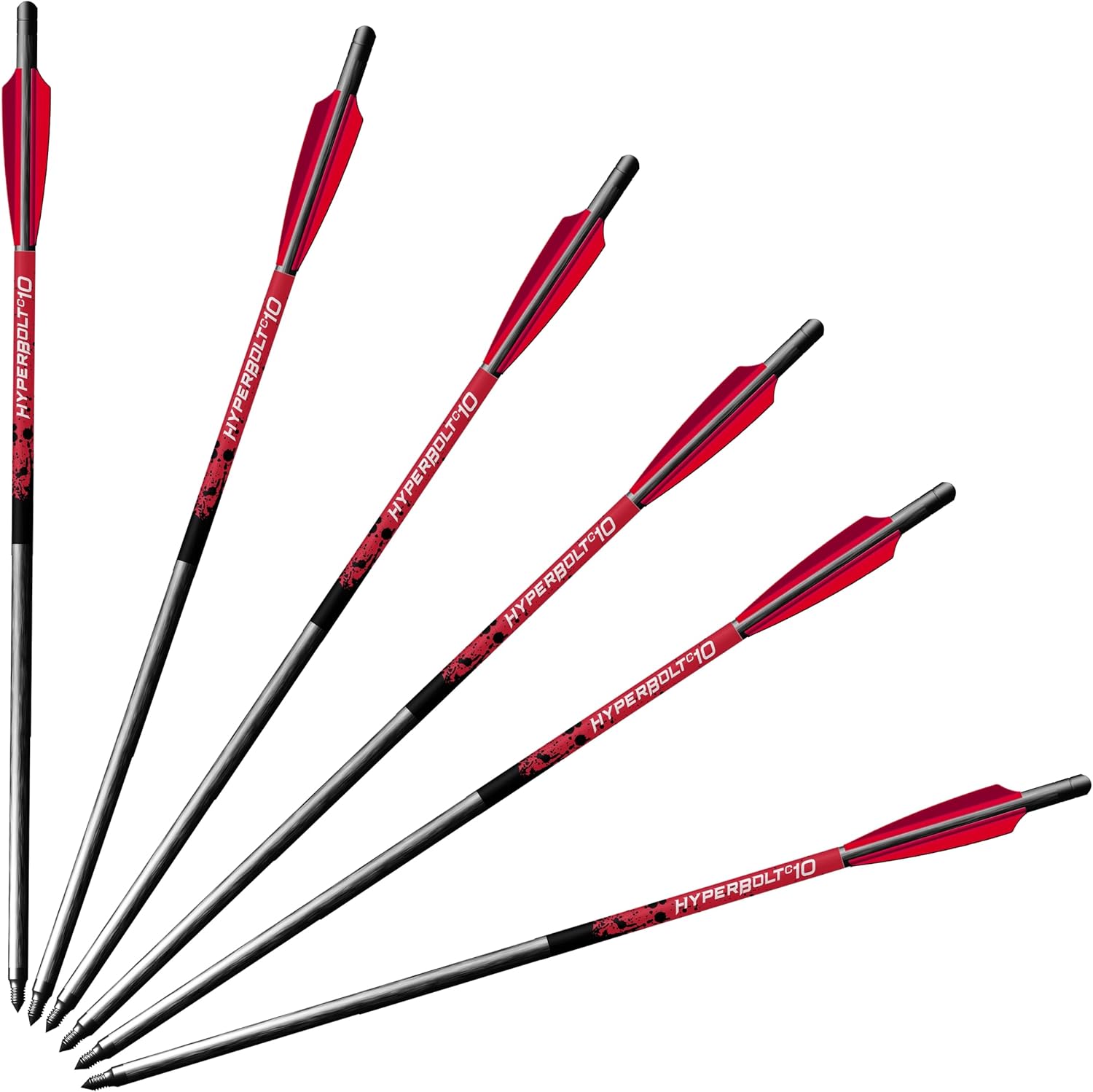 BARNETT Demun Carbon Hyperbolt 6-Pack - Premium Carbon Crossbow Bolts Built Exclusively for Demun Mini Crossbows - Ultra Precision, Straightness, and Accuracy