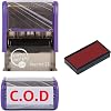 Cash on Delivery Self Inking Rubber Stamp for Stamping Your C.O.D Documents - COD Stamp with Red Ink and 1 Extra Inkpad