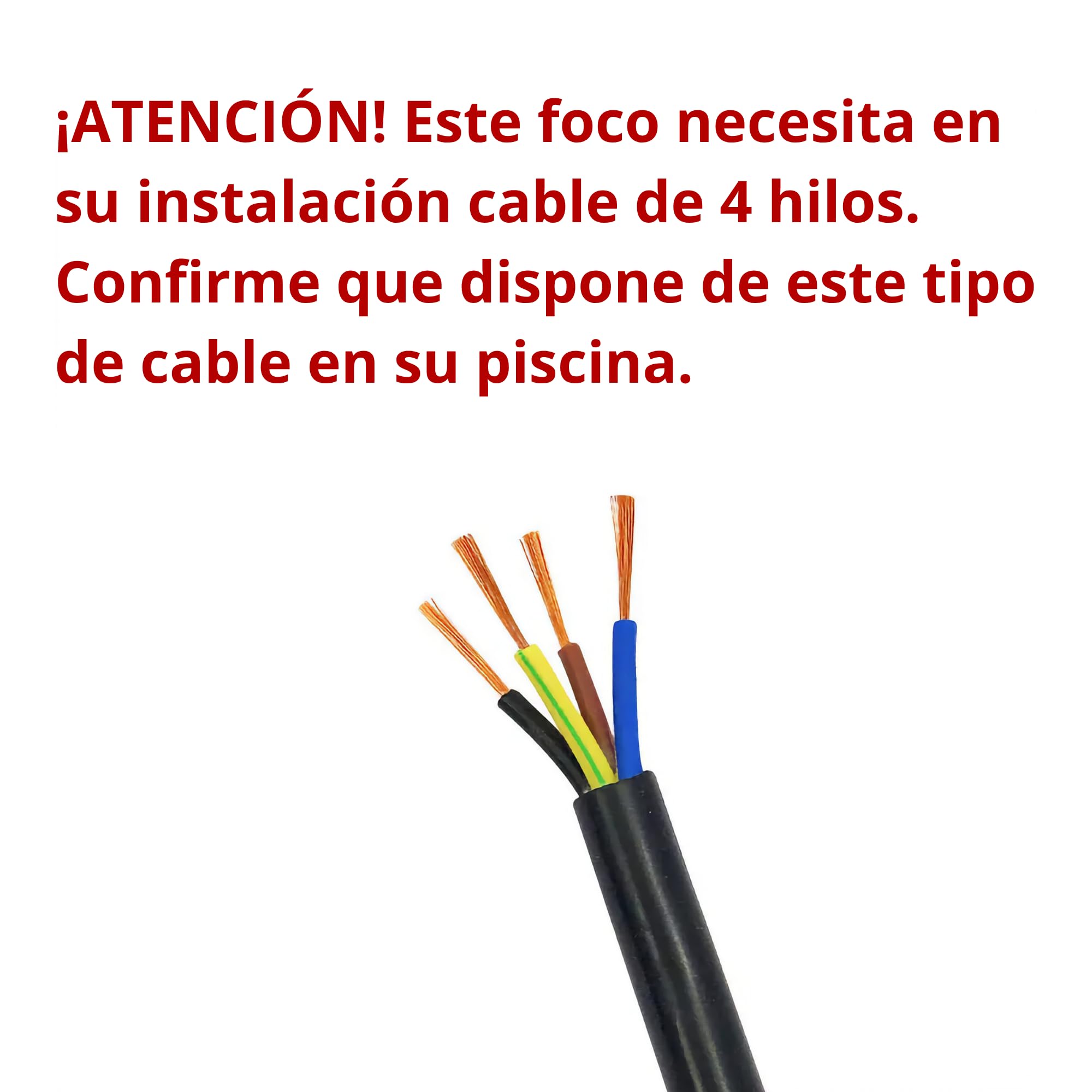 SWIMHOME Pack Iluminación Piscina | 2 Focos LED de Superficie + Control Remoto RGBV+ (Cable 4 hilos) | ABS Blanco Resistente | Ø29cm 35W 12V/DC RGBV+ Cable 4 Hilos