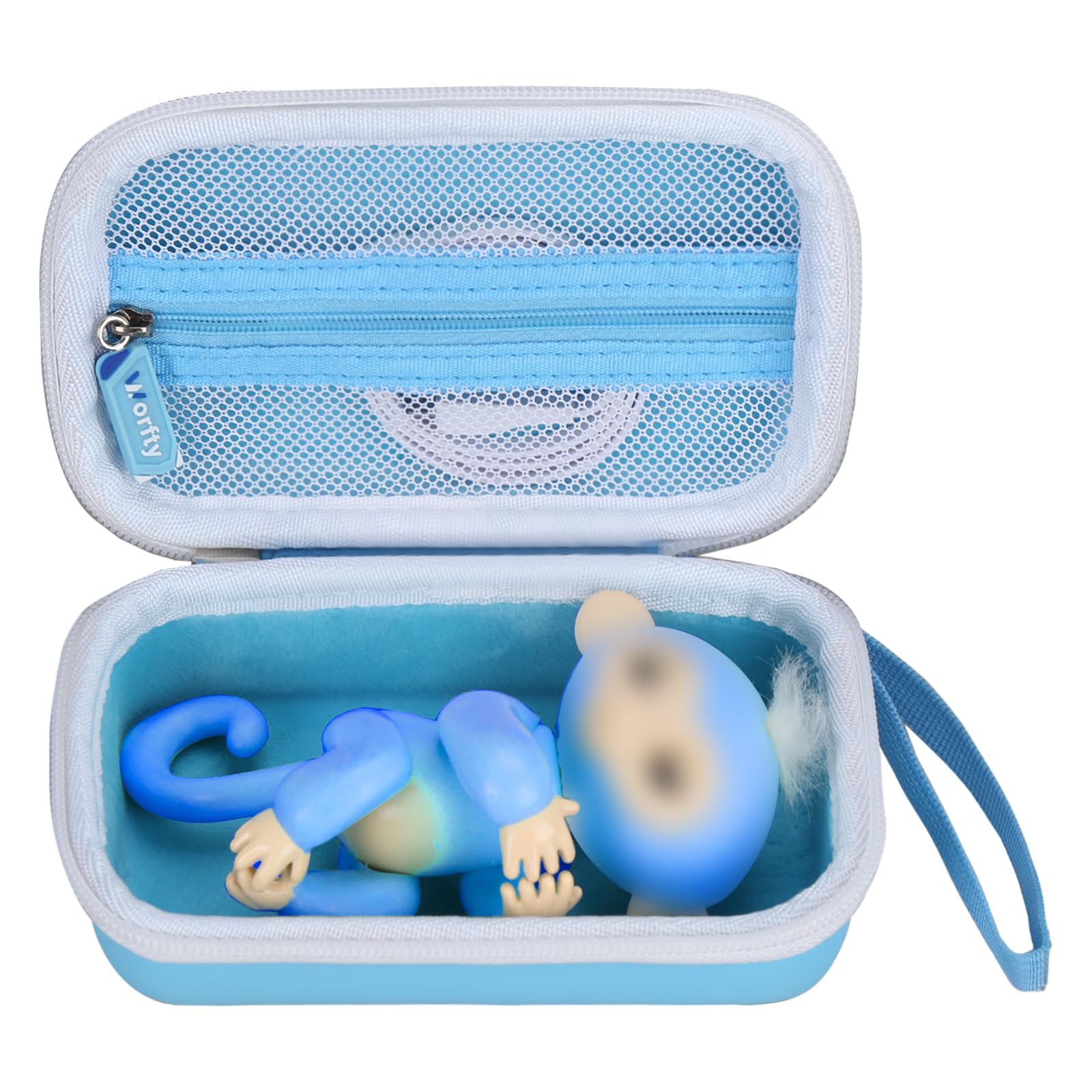 Funda para Fingerlings Monkey Toy 2023 Nuevo mono interactivo bebé reacciona al tacto (solo funda) (azul)