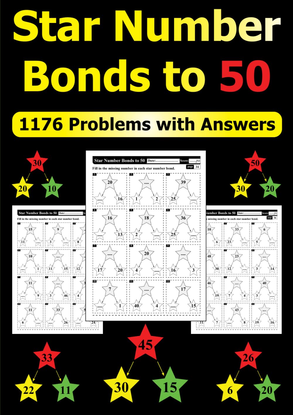 Star Number Bonds to 50: 1176 Problems with Answers