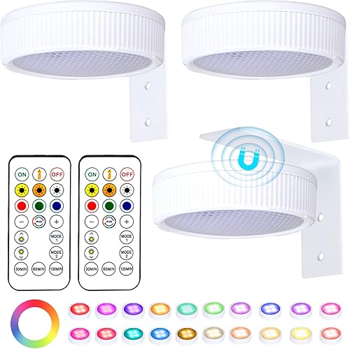 istrnit Luz de imagen funciona con pilas, luces de imagen para pared con control remoto, 20 colores RGB, dos modos de luz dinámica, luz de pintura