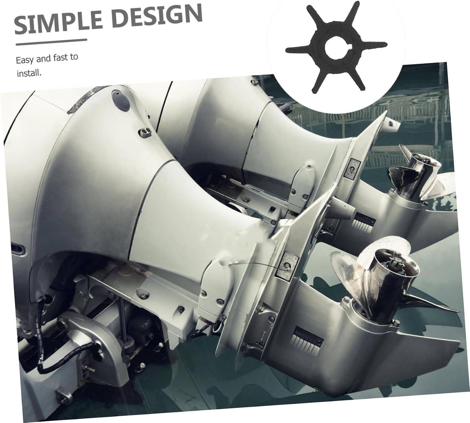 Utility Pump Impeller Replacement Part Durable Plastic Water Pump Impeller for Extended Lifespan Reliable Performance Efficient Water Flow Compatible with Various Utility