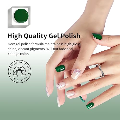 Miniatura 8 de VENALISA - Esmalte de uñas en gel, 0.4onzas fluidas (12 ml) color púrpura vórtice, gel semipermanente, para manicura en casa de arte en uñas, estilo