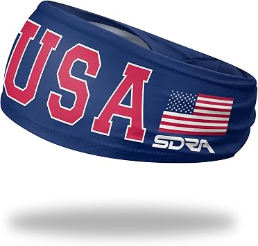 Suddora Country Flag Headbands, Wide National Flag Headbands for Sports Events, Non-Slip Fabric Sweatbands for Soccer, Tennis, Workout, Costume