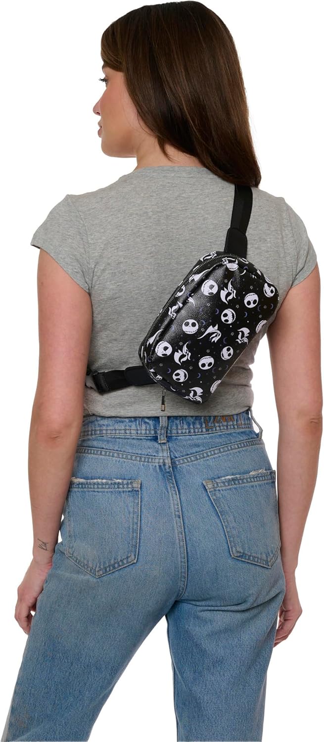 Womens Disney Jack Skellington Belt Bag Crossbody Fanny Pack Waist Bag - Image 9