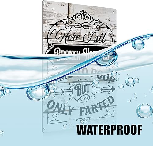 Miniatura 3 de BEASTZHENG Divertido letrero de metal con texto en inglés "Decir" para baño, decoración de pared, decoración del hogar, decoración del hogar, regalos