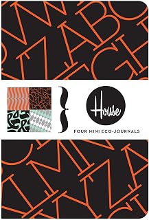 House Industries Four Mini Eco-Journals (Eco-Friendly Recycled Paper Notebooks, Stationery Gift for Designers and Artists)