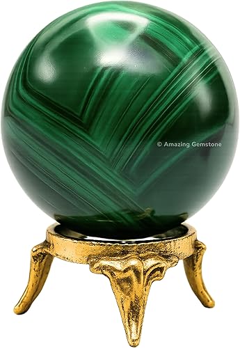 Vista 303 de Amazing Gemstone Black Tourmaline Crystal Ball with Stand - 2" Inches Crystal Sphere Meditation Balls for Witchcraft and Decorative Balls