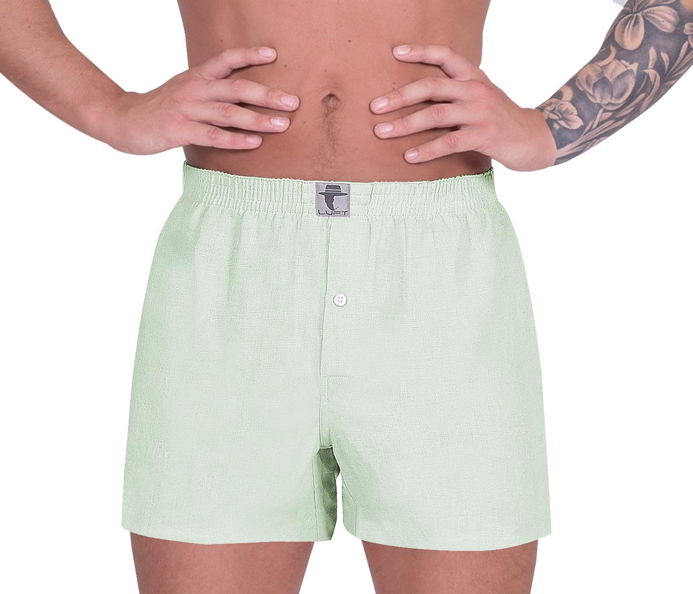 JupiterSecret Men's Underwear Woven Boxers For Men Pack Cotton Boxer Shorts Elastic Waistband