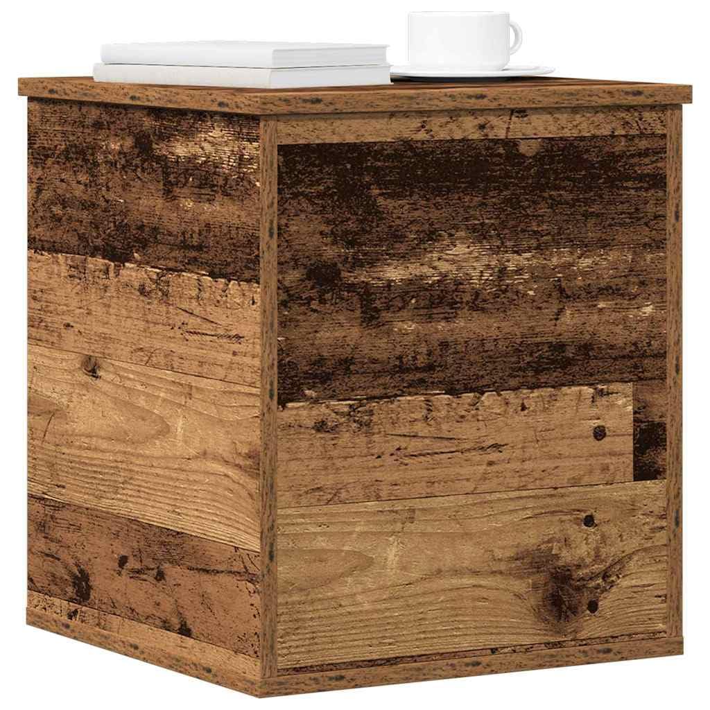 vidaXL Storage Box Old Wood 40 x 42 x 46 cm Engineered Wood, Living Room Storage, Rectangular Chest, Modern Organizer Box, Ample Space, Home Solution, Clutter-Free Utility