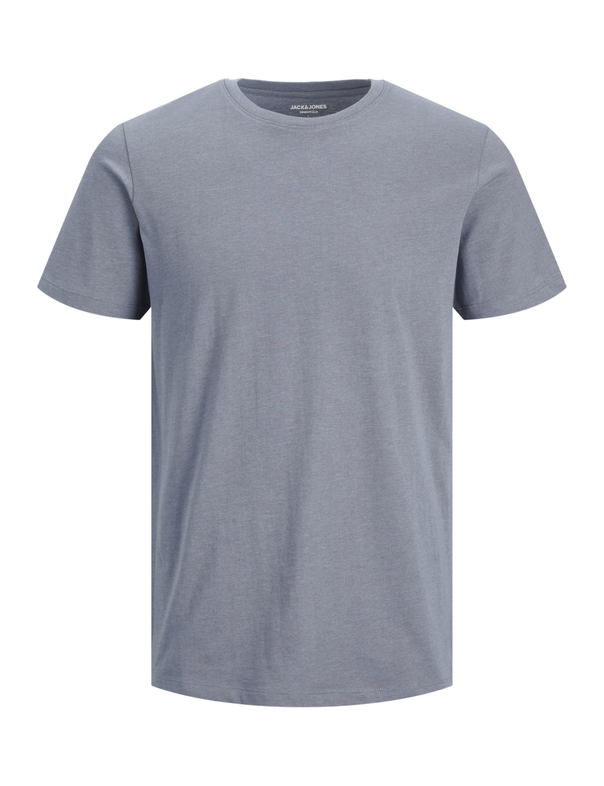 JACK & JONES JJEORGANIC MELANGE TEE SS O-NECK NOOS, T-Shirt Uomo, Blu (Flint Stone Detail:MELANGE), M