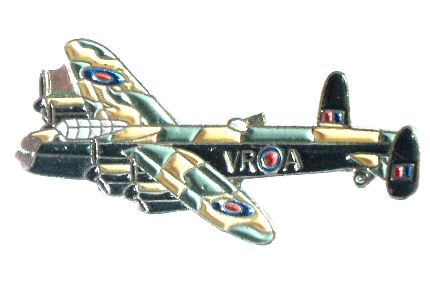 WW2 Avro Lancaster RAF Military Aircraft Metal Enamel Badge Brooch