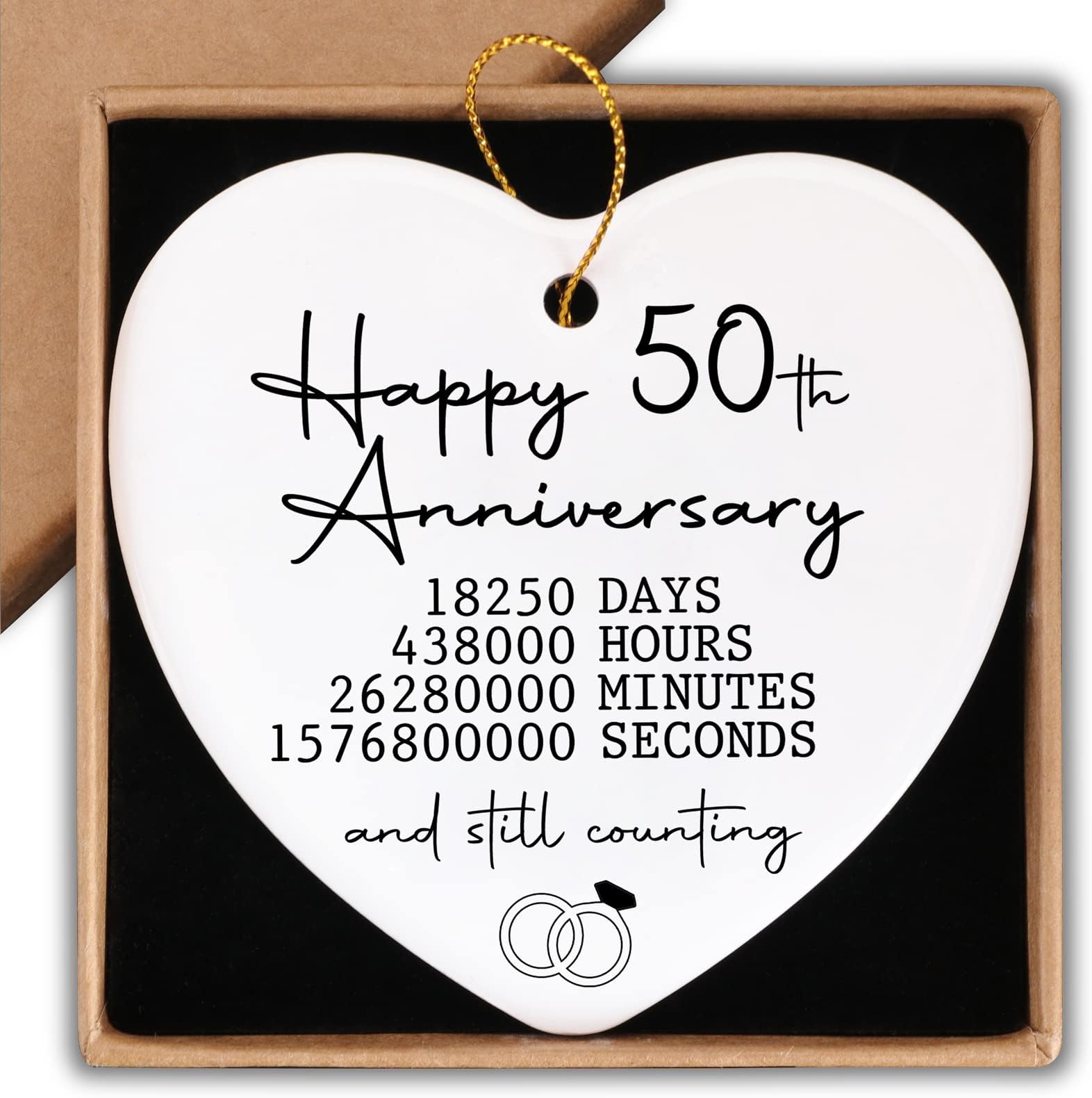 50th Wedding Anniversary Ornament Gifts for Couple 50th