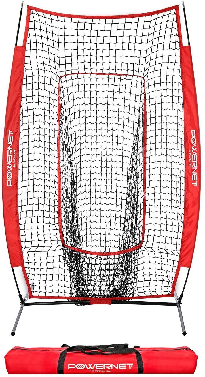 PowerNet Corbin Carroll Infielder Training Baseball Softball Net 4x7, Throwing Fielding Training Accuracy Target, Simulate Fielding Situations, Portable, Easy Setup, Team Colors