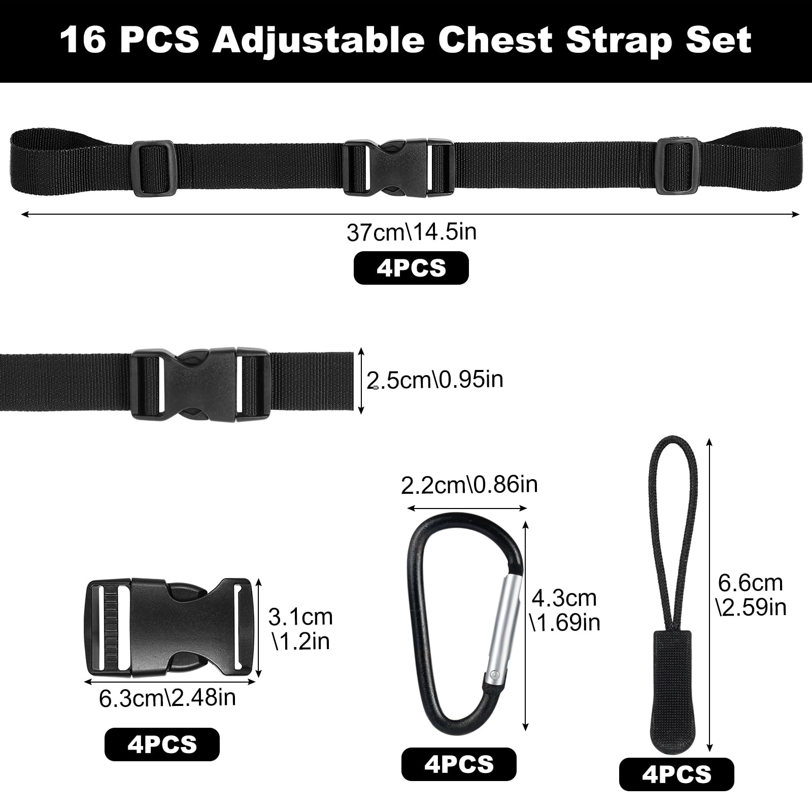 Harilla Sangle De Poitrine Pour Sac à Dos, Sangle De Poitrine Avec Verrouillage Coulissant, Accessoires De Maintien Pour Sac à Dos, Voyage, Gris