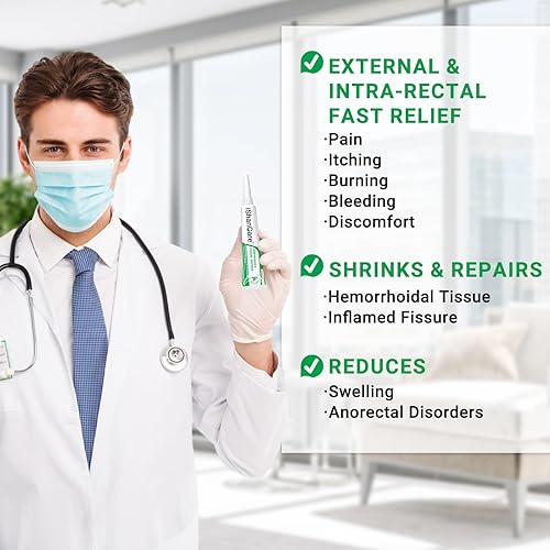 Miniatura 3 de Crema para hemorroides, ungüento para tratamiento de hemorroides y fisuras extra fuerte, alivio del dolor anal, picazón, sangrado, hinchazón,