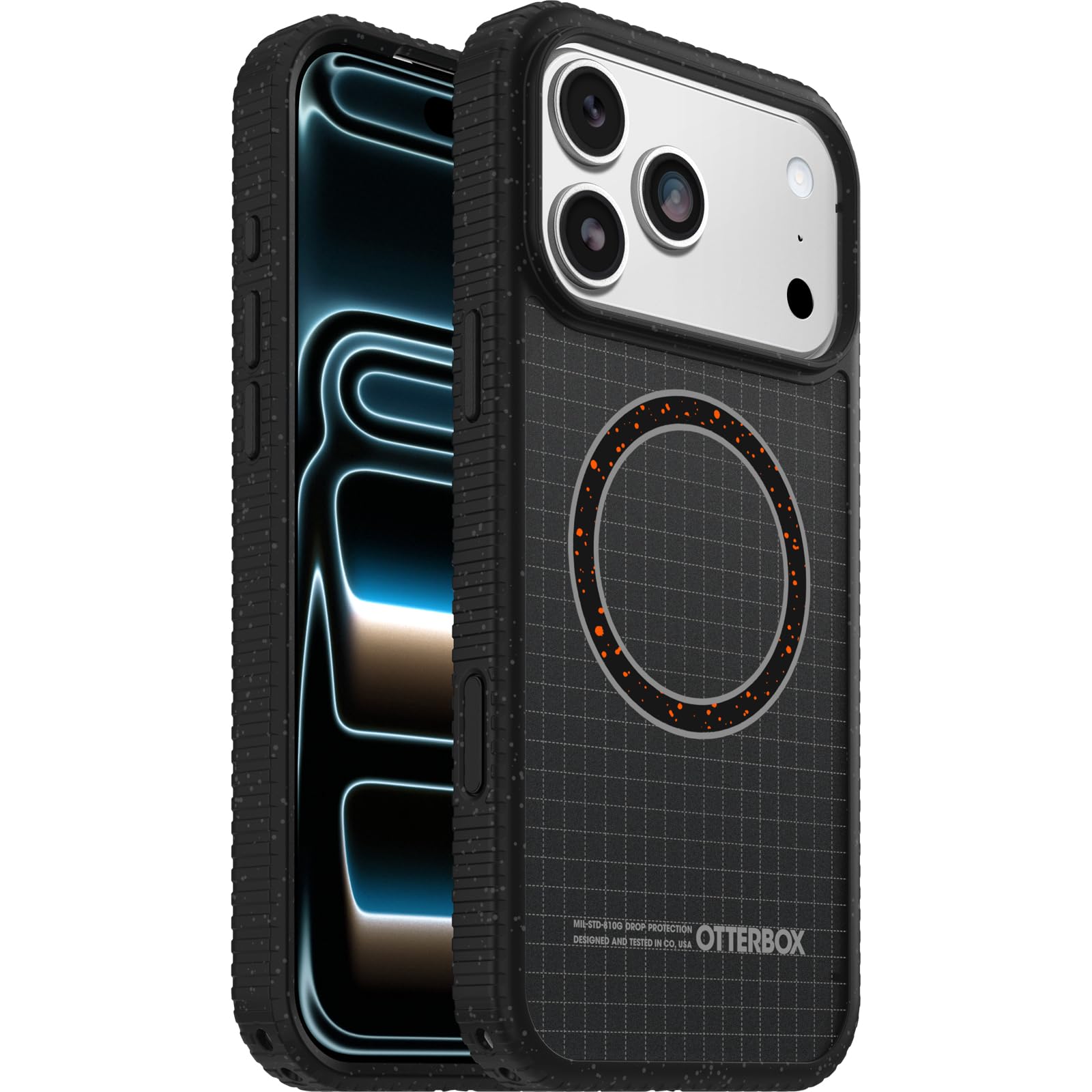 OtterBox Sole Series MagSafe Hülle für iPhone 17 Pro Max, stoßfest, sturzsicher, schützende Hülle, 5X getestet nach Militärstandard, Schwarz