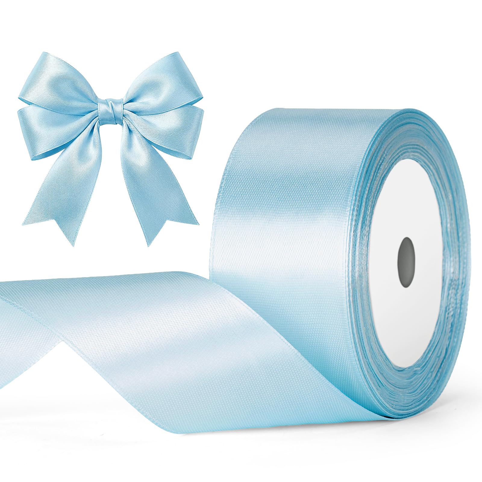 G2PLUS Baby Pink Satin Ribbons 10mm: Thick Fabric Gift Wrap Ribbons for Crafting, Party Decoration, 22m — view 47