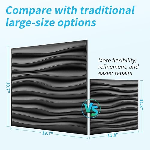 Miniatura 10 de Art3d Panel de pared decorativo 3D, 32 pies cuadrados de PVC, decoración de pared interior para sala de estar, dormitorio, vestíbulo, oficina,