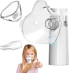 Nebulizador Inalador Ultrassonico Portatil Sem Fio Recarregavel USB Silencioso Compacto Criança Adulto Alivio Respiratorio Rinite Asma Gripes Resfriados Sinusite Premium