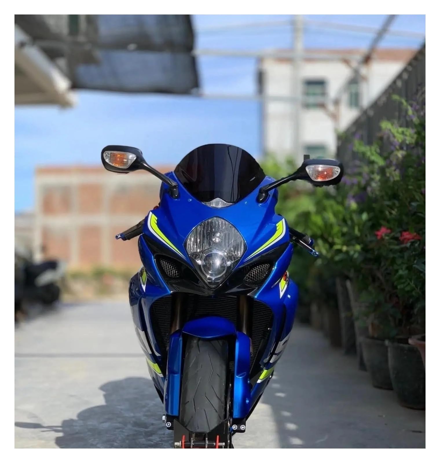 Motorrad Windschutzscheibe Für Suzuki GSXR 1000 K7 2007-2008 - Double Bubble Schwarz