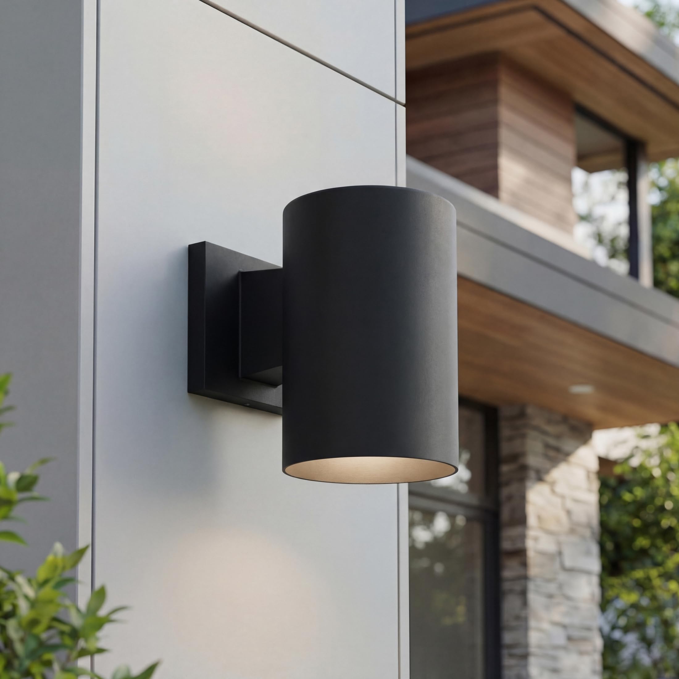 Progress Lighting 5-Inch Cylinder Outdoor Wall Sconce, 1-Light